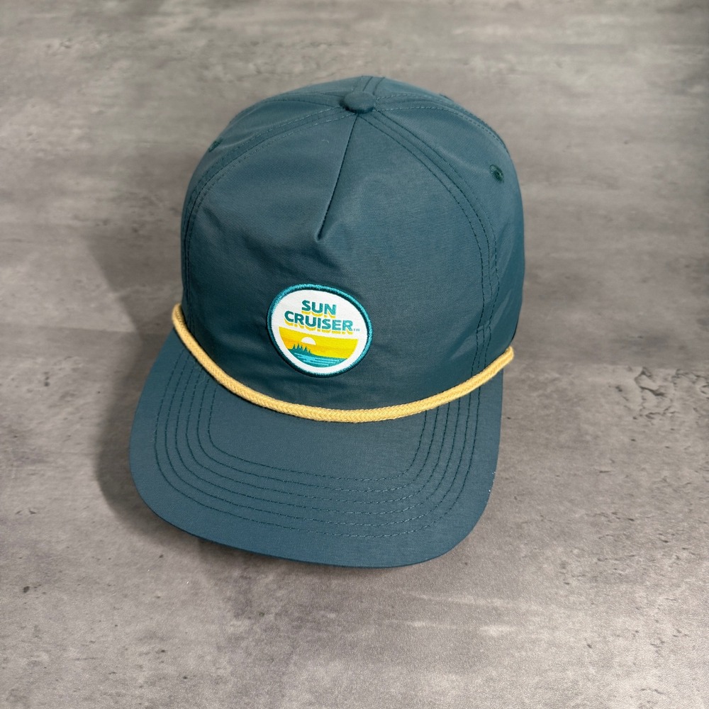 Sun Cruiser‎ Snapback Hat Mens Teal Blue Nylon Vodka Seltzer Tea Alcohol Promo
